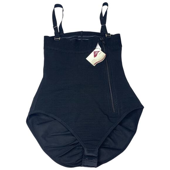 Vintage NOS Ann Chery Shapewear High Rise Briefs Size Medium Lycra Black - Picture 1 of 11